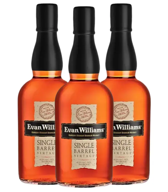 EvanWilliamsSingleBarrelVintageBourbon3 PackBundle 1