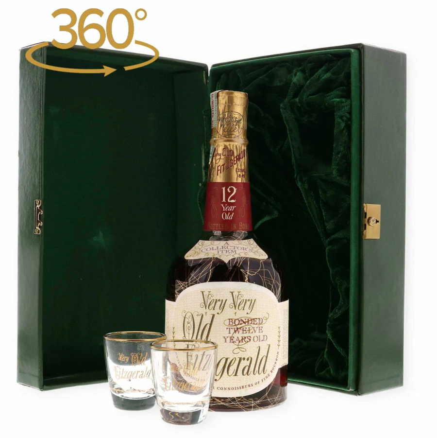 buy spirits bourbon very very old fitzgerald 12 year old bourbon 1953 stitzel weller gift box with glasses online 29329131438248