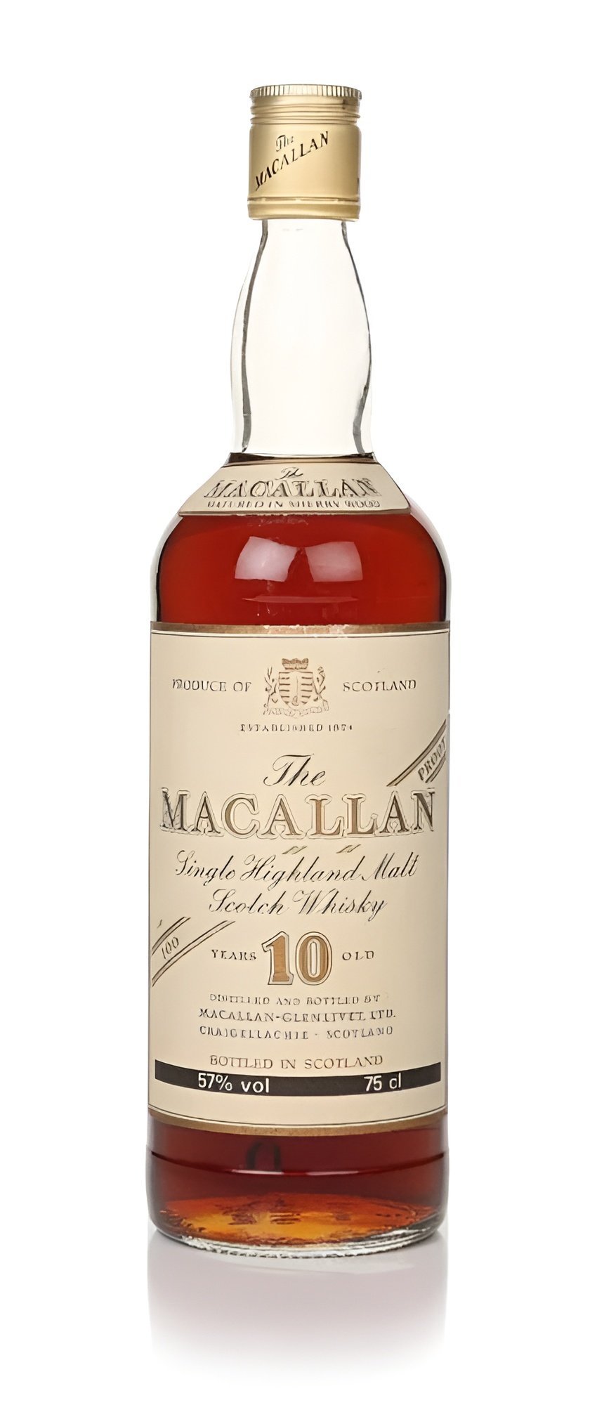 macallan 10 year old 100 proof 1980s scotch spirit whisky shop 1