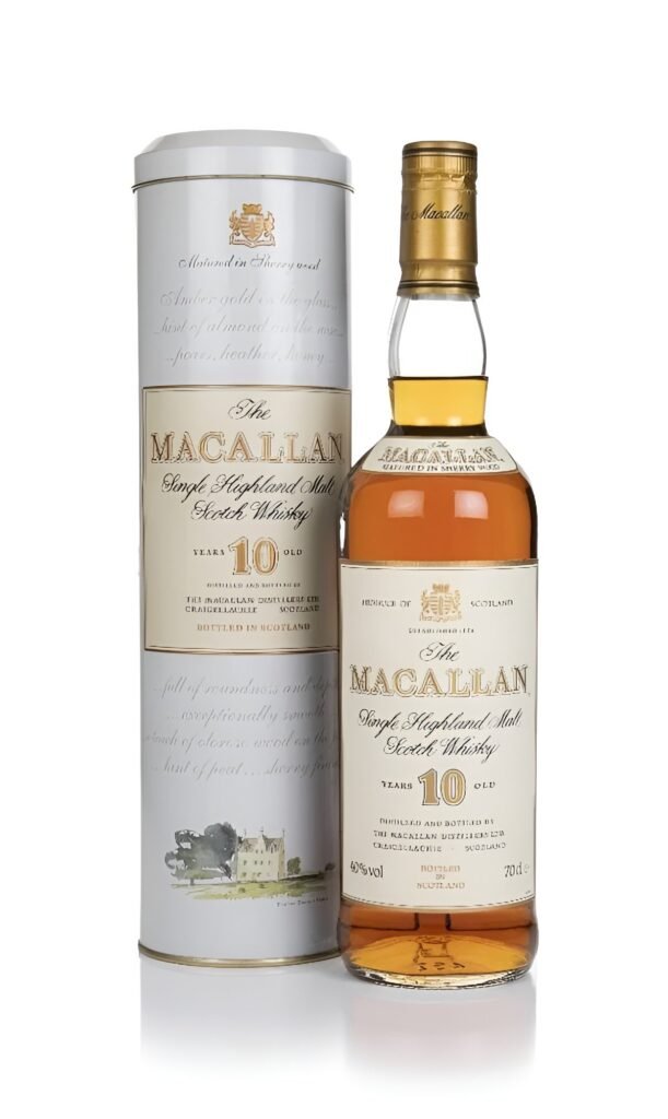 macallan 10 year old with presentation tube 1990s scotch spirit 1 1